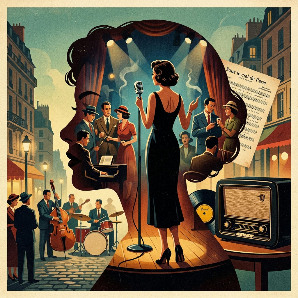 La chanson française en 1951: Piaf, Trénet, Montand et les voix de l'époque